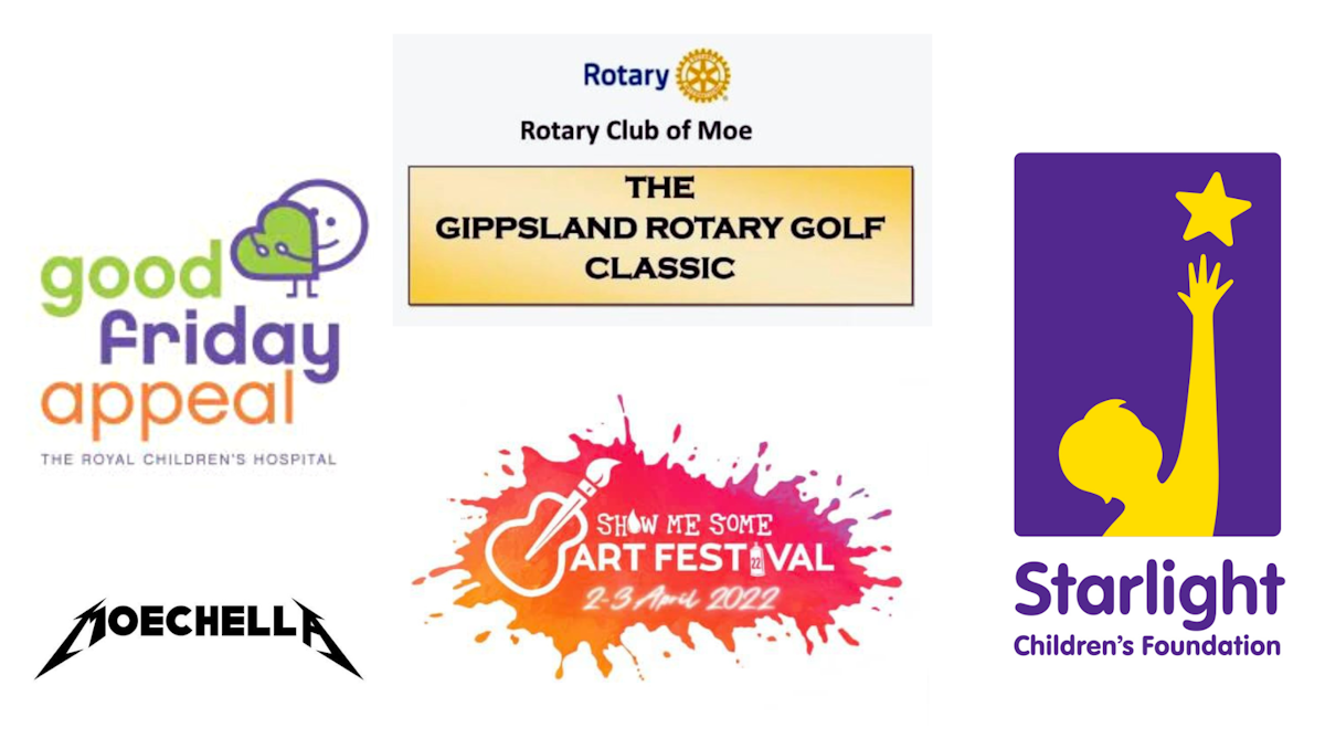 Events and Charities logos supported by East-West Autos